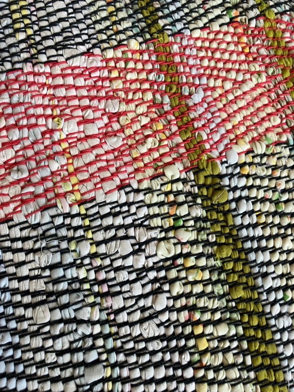 Vintage Superior Quality Rag Rug New NWT Colorful Vintage 38x26